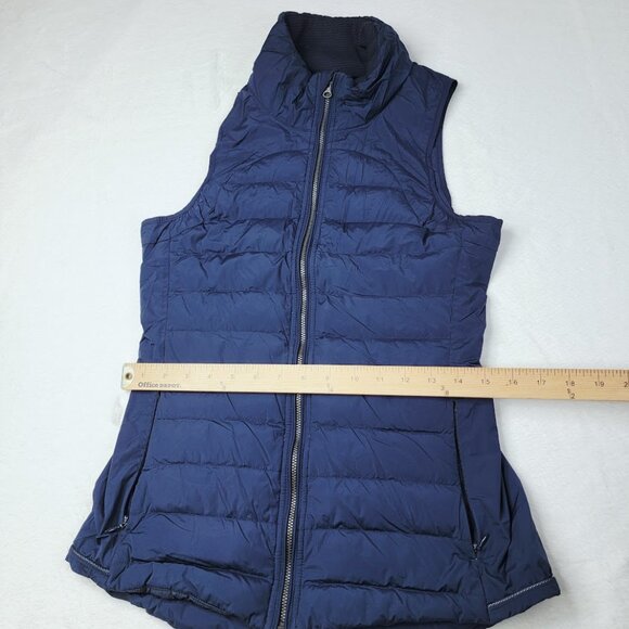 Lululemon Women's Inkwell Fluffed Up Goose Down Full-Zip Puffer Vest Size 6 - Picture 6 of 7